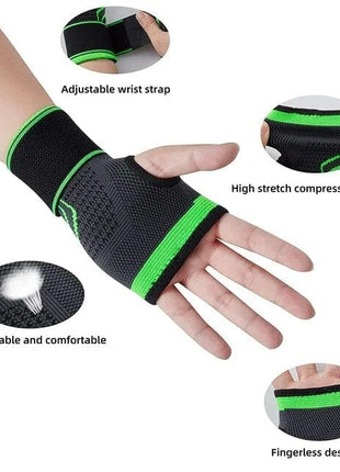 Palm & Wrist Support Brace - Green (Pack of 1 & 2 )