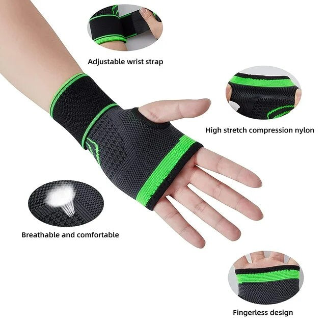 Palm & Wrist Support Brace - Green (Pack of 1)