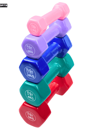 Vinyl Coated Dumbbells 1KG to 5KG (Pack of 2 )