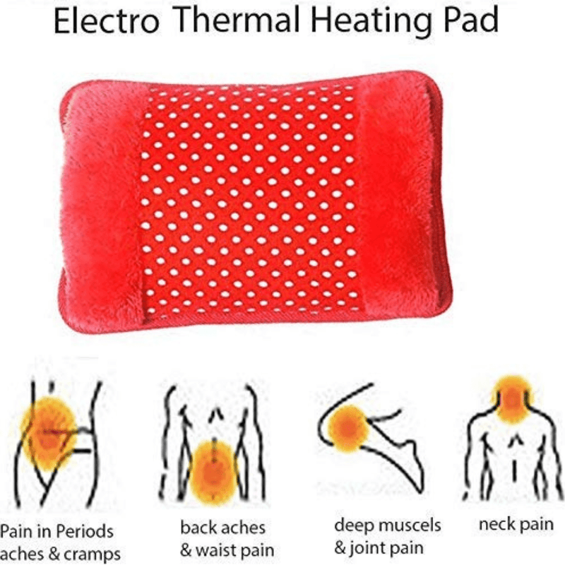 Electric Hot Water Bag Heating Pad Fur Velvet Bag Pocket Pain Relief (Multi Color)