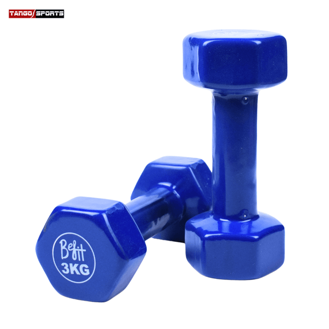 Vinyl Coated Dumbbells Pack Of 3 Pairs - 1KG, 2kg, 3kg