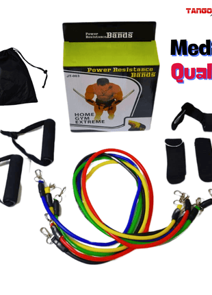 11 Piece Exercise Crossfit Fitness Set Resistance Bands Training