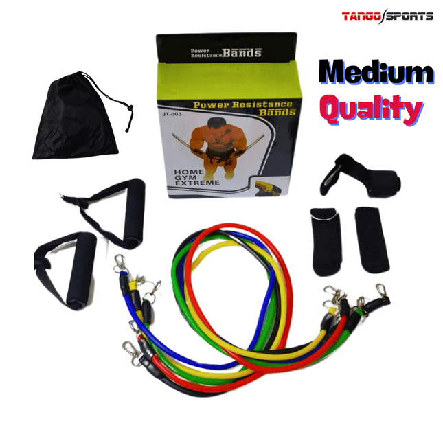 11 Piece Exercise Crossfit Fitness Set Resistance Bands Training