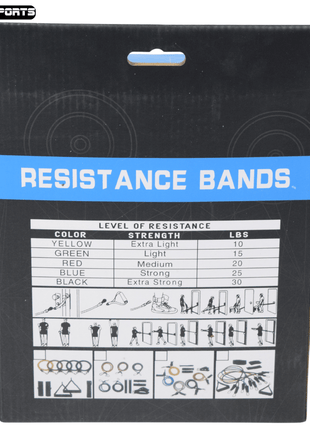 11 Piece Exercise Crossfit Fitness Set Resistance Bands Training