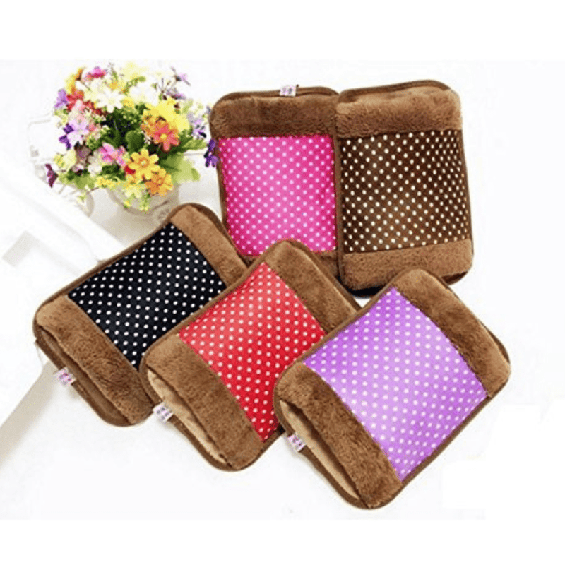 Electric Hot Water Bag Heating Pad Fur Velvet Bag Pocket Pain Relief (Multi Color)