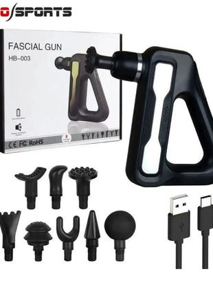 Triangle Fascial Deep Tissue Muscle Fitness Massager Facial HB-003 Gun Rechargeable