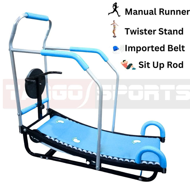 Foldable Manual Curved Treadmill Running Machine for Home Gym | Easy Assembly |