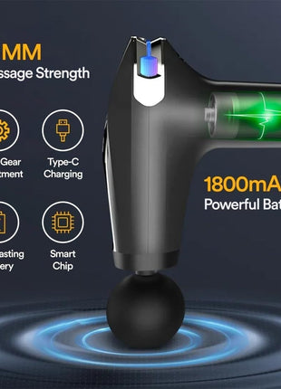 Blueidea Massager Gun Pro Deep Tissue Therapy Pain Relief Rechargeable