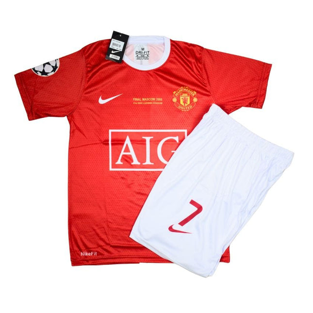 Manchester United Kids Home Kit 2007/08 Ronaldo Shirt Football Jersey