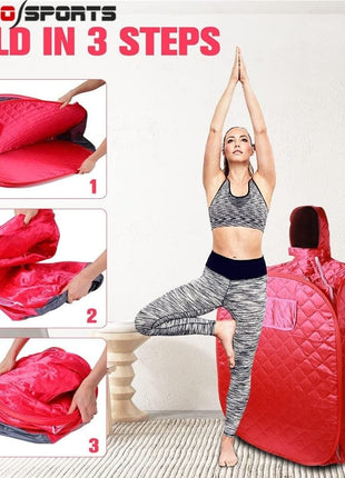 Foldable &amp; Portable Full Body Steam Sauna Tent Therapy Stainless Steel 2L Steam Generator