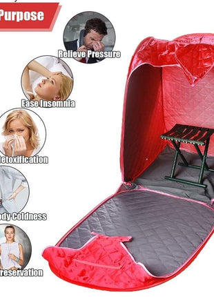 Foldable &amp; Portable Full Body Steam Sauna Tent Therapy Stainless Steel 2L Steam Generator