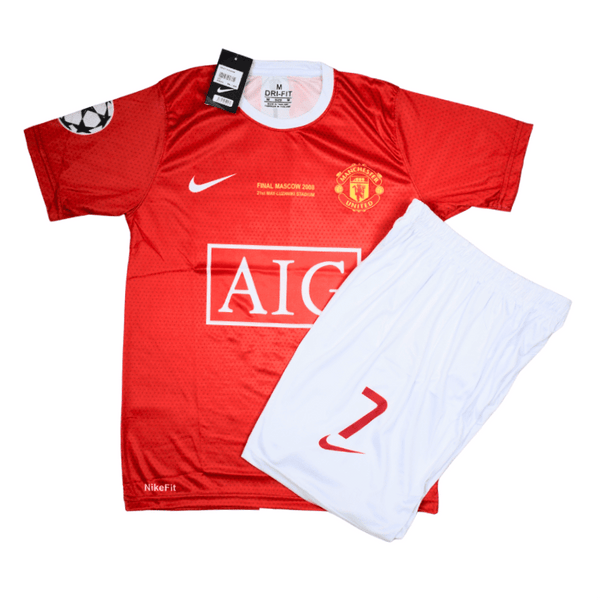 Manchester United Kids Home Kit 2007/08 Ronaldo Shirt Football Jersey