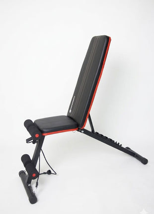 Apex Adjustable Home Gym Bench with Resistance Bands - Black