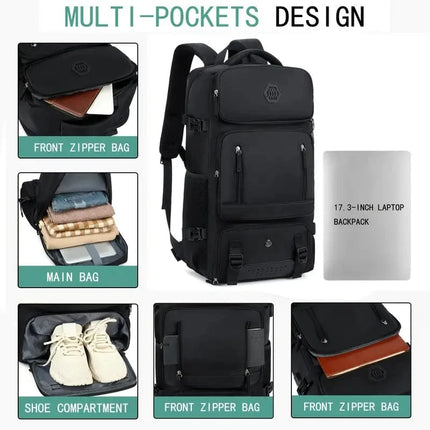 Laptop and Travel Trekking Backpack with Shoe Compartment,