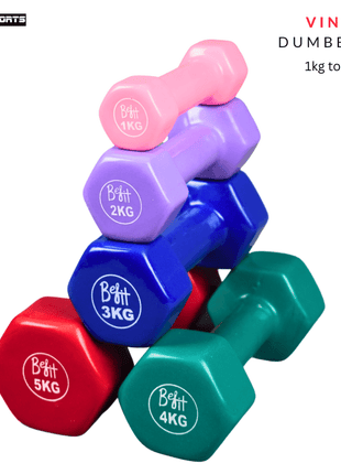 Vinyl Coated Dumbbells 1KG to 5KG (Pack of 2 )