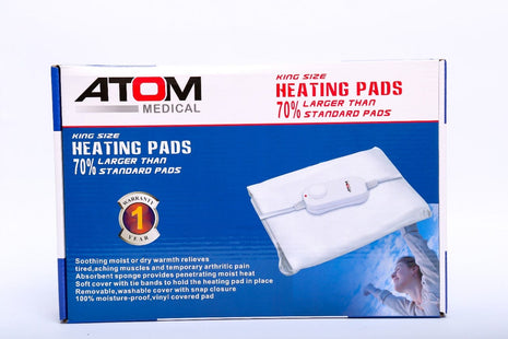 Atom Electric Heating Pad With Fleece Cover