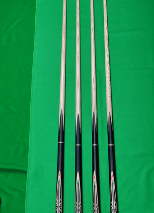 UK 3 Piece/Short Handle Snooker Cue - Black