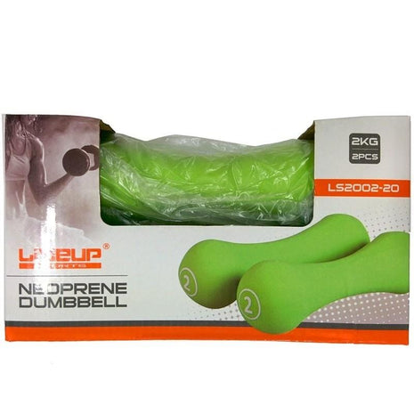 Liveup Dumbbell Bone Shape Neoprene 2 kg x 2 - Green