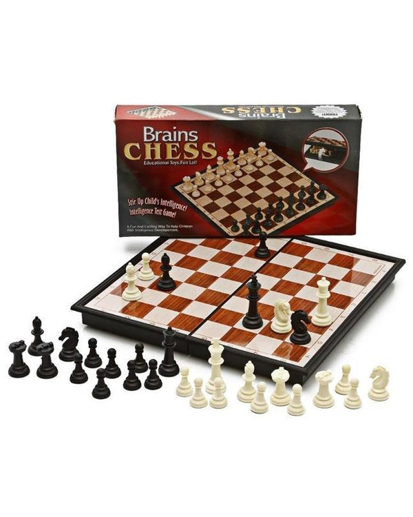 Brains Magnetic Chess Set with Foldable Chessboard - Small