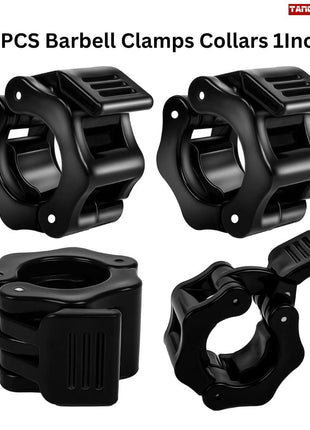 2 PCS Barbell Clamps Collars Olympic Bar Clips 1-Inch Barbell Locks