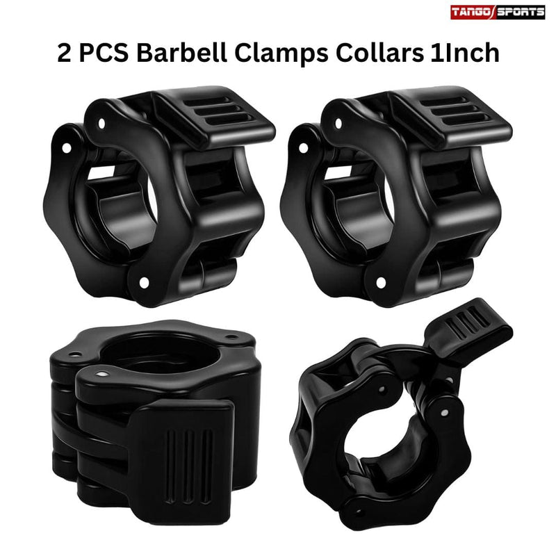 2 PCS Barbell Clamps Collars Olympic Bar Clips 1Inch Barbell Locks