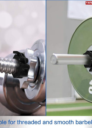 2 PCS Barbell Clamps Collars Olympic Bar Clips 1-Inch Barbell Locks