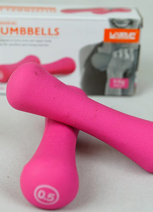 Liveup Dumbbell Bone Shape Neoprene 0.5kg x 2 - Pink