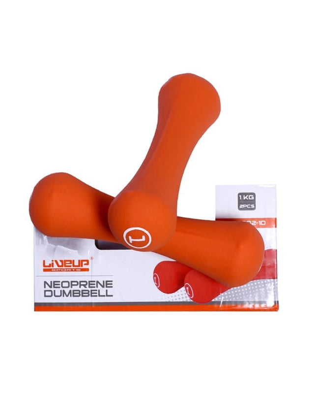 Liveup Dumbbell Bone Shape Neoprene 1 kg x 2 - Orange