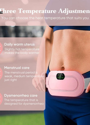 Period Pain Relief Belt – Intelligent Heating Waist Massage Device for Menstrual Cramps