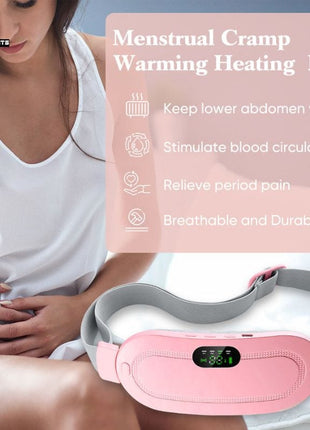 Period Pain Relief Belt – Intelligent Heating Waist Massage Device for Menstrual Cramps