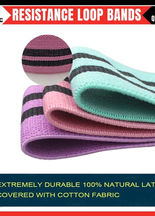 Premium Fitness Resistance Band for Women – Waist & Hip Training | Polyester Cotton Exercise Band | Pack of 3