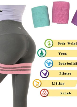 Premium Fitness Resistance Band for Women – Waist & Hip Training | Polyester Cotton Exercise Band | Pack of 3