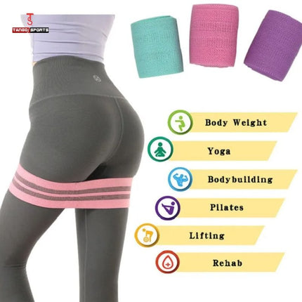 Premium Fitness Resistance Loop Band for Women – Waist & Hip Training | Polyester Cotton Exercise Band | Yoga, Pilates & Gym Workout Belt