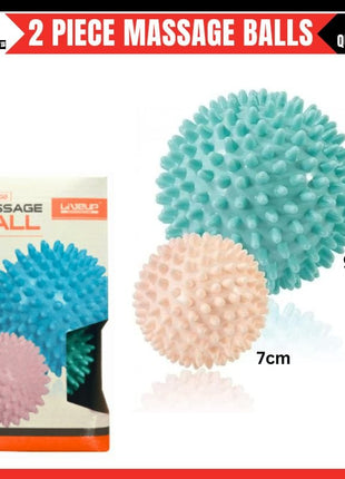 Liveup LS-3302 Massage Ball Combo – 7cm & 9cm Trigger Point Therapy Balls | Deep Tissue Massage Balls for Pain Relief