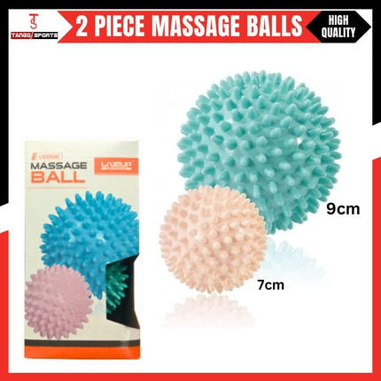 Liveup LS-3302 Massage Ball Combo – 7cm & 9cm Trigger Point Therapy Balls | Deep Tissue Massage Balls for Pain Relief