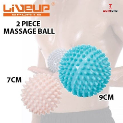 Liveup LS-3302 Massage Ball Combo – 7cm & 9cm Trigger Point Therapy Balls | Deep Tissue Massage Balls for Pain Relief