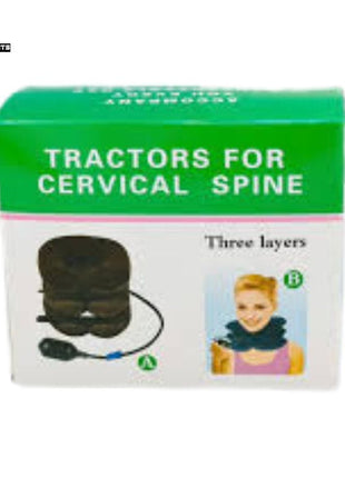 Cervical Neck Traction Device Inflatable Adjustable Neck Support for Neck Pain Relief – 3 Layer Air Collar Pillow | Physiotherapy Cervical Traction Kit