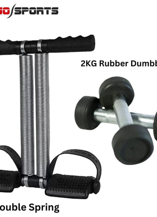 Twister disc, Jump Rope, Rubber Dumbbell & tummy trimmer pack of 4 Home Gym
