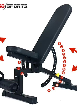 Weight Bench,Multifunctional Adjustable Commercial Workout Bench