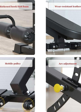 Weight Bench,Multifunctional Adjustable Commercial Workout Bench