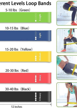 11 Piece Exercise Resistance Bands and 5pcs Loop Band (Pack of 2)