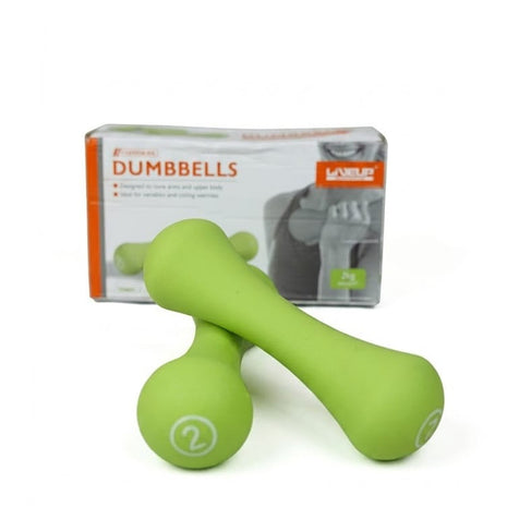 Liveup Dumbbell Bone Shape Neoprene 2 kg x 2 - Green