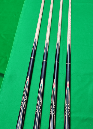 UK 3 Piece/Short Handle Snooker Cue - Black