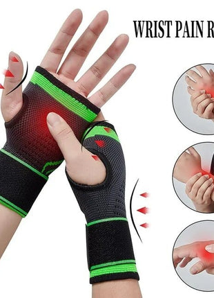 Palm & Wrist Support Brace - Green (Pack of 1 & 2 )