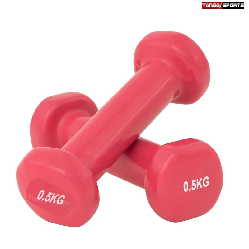 Vinyl Coated Dumbbells 2 x 0.5 kg - Pink