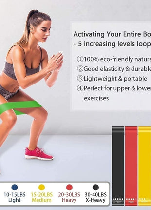 11 Piece Exercise Resistance Bands and 5pcs Loop Band (Pack of 2)