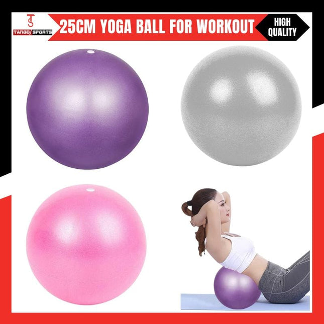 25cm Yoga & Pilates Exercise Ball – Small Anti-Burst Gym Ball for Fitness & Core Training