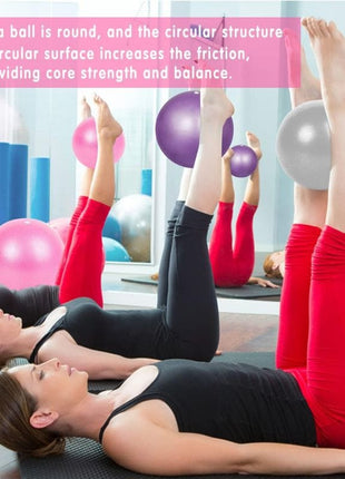 25cm Yoga & Pilates Exercise Ball – Small Anti-Burst Gym Ball for Fitness & Core Training