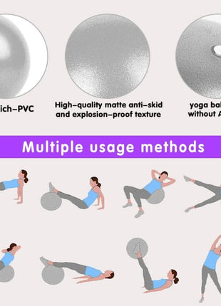 25cm Yoga & Pilates Exercise Ball – Small Anti-Burst Gym Ball for Fitness & Core Training