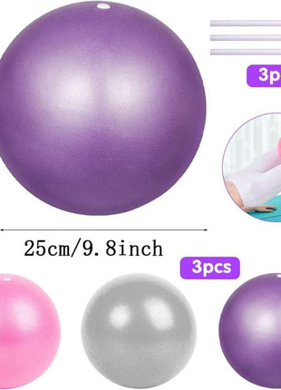25cm Yoga & Pilates Exercise Ball – Small Anti-Burst Gym Ball for Fitness & Core Training